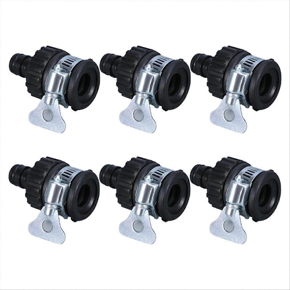 6-Pack Universal Faucet Adapter, Plastic Hose Connector