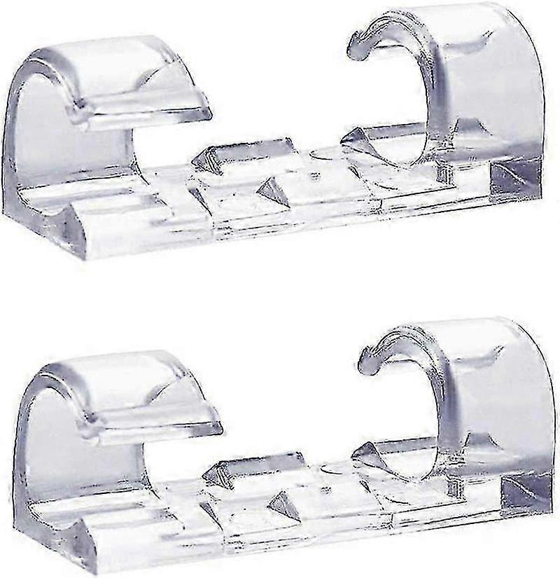 60Pcs Transparent Cable Clips,Self Adhesive Cable Tidy Wire Holder