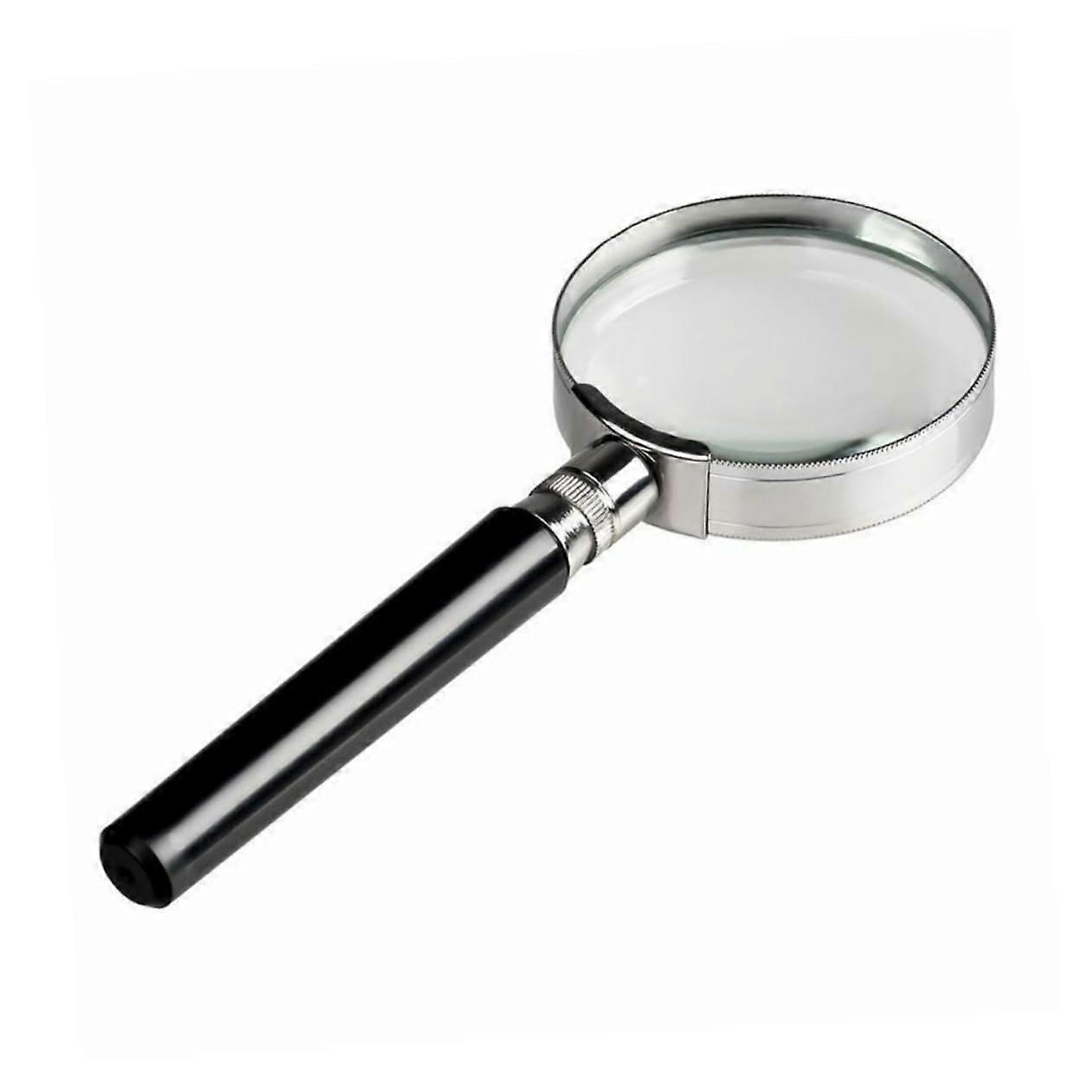 Handheld Magnifying Glass for Reading with CrystalClear Magnification and Durable Silver Frame