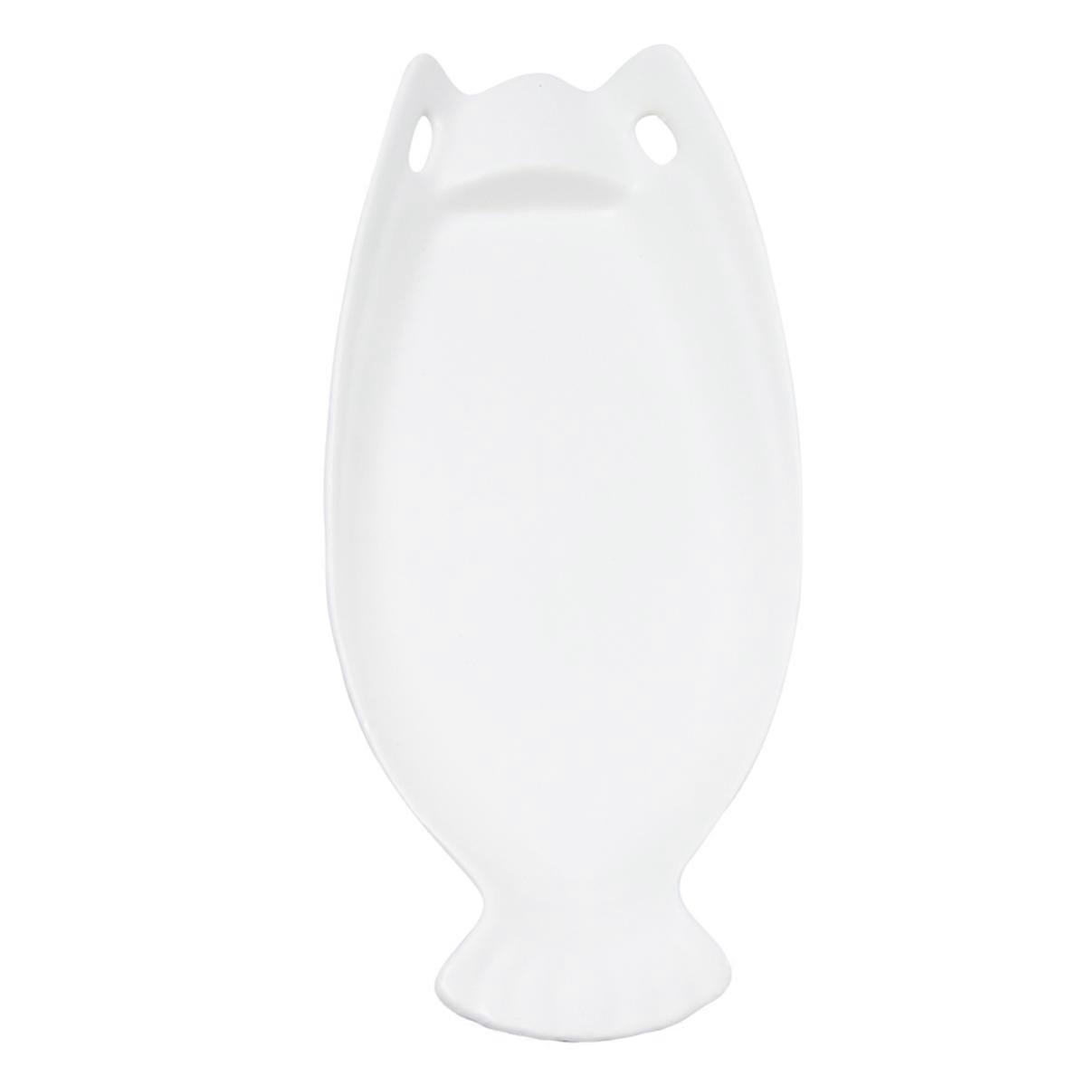 Ceramic Tableware Creative Fish Shaped Dish for Storage 1Pcs White Plate