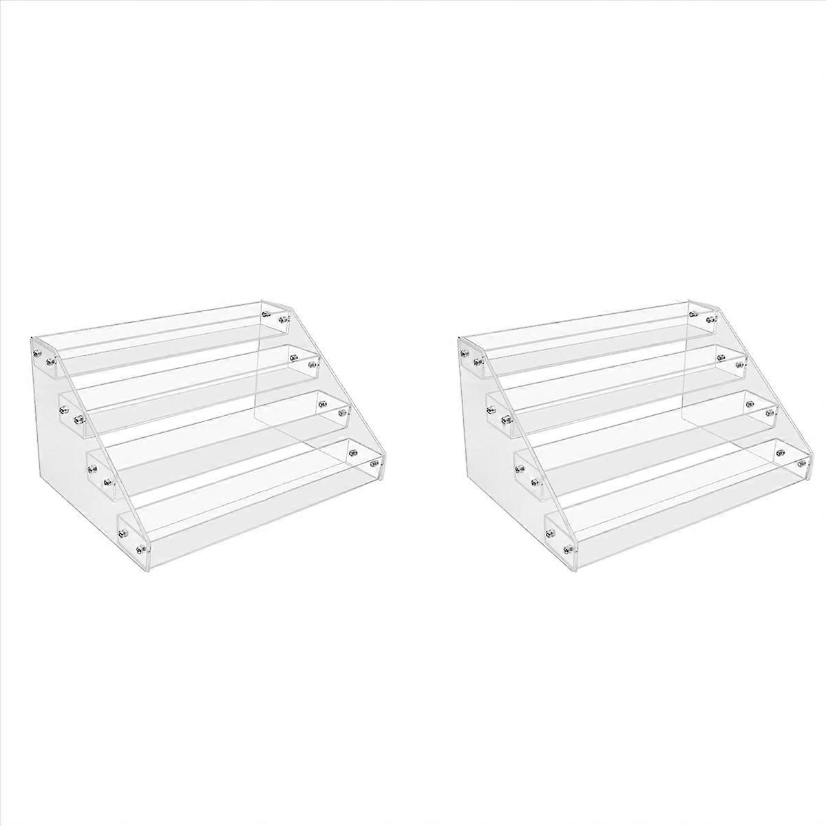 4Tier Clear Acrylic CD Holder Cascading CD Storage Rack,Display Rack