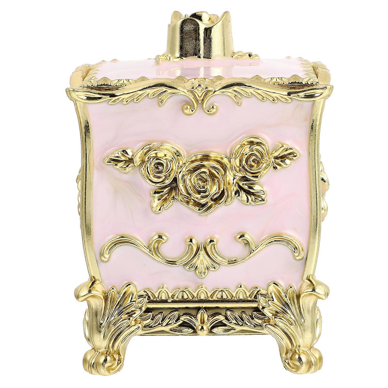 Practical Pink Plastic Container Storage Box for Home Use 2Pcs Creative