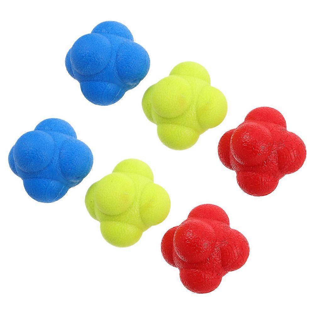 Training Ball Hexagon Reaction Ball for Speed and Coordination 6Pcs