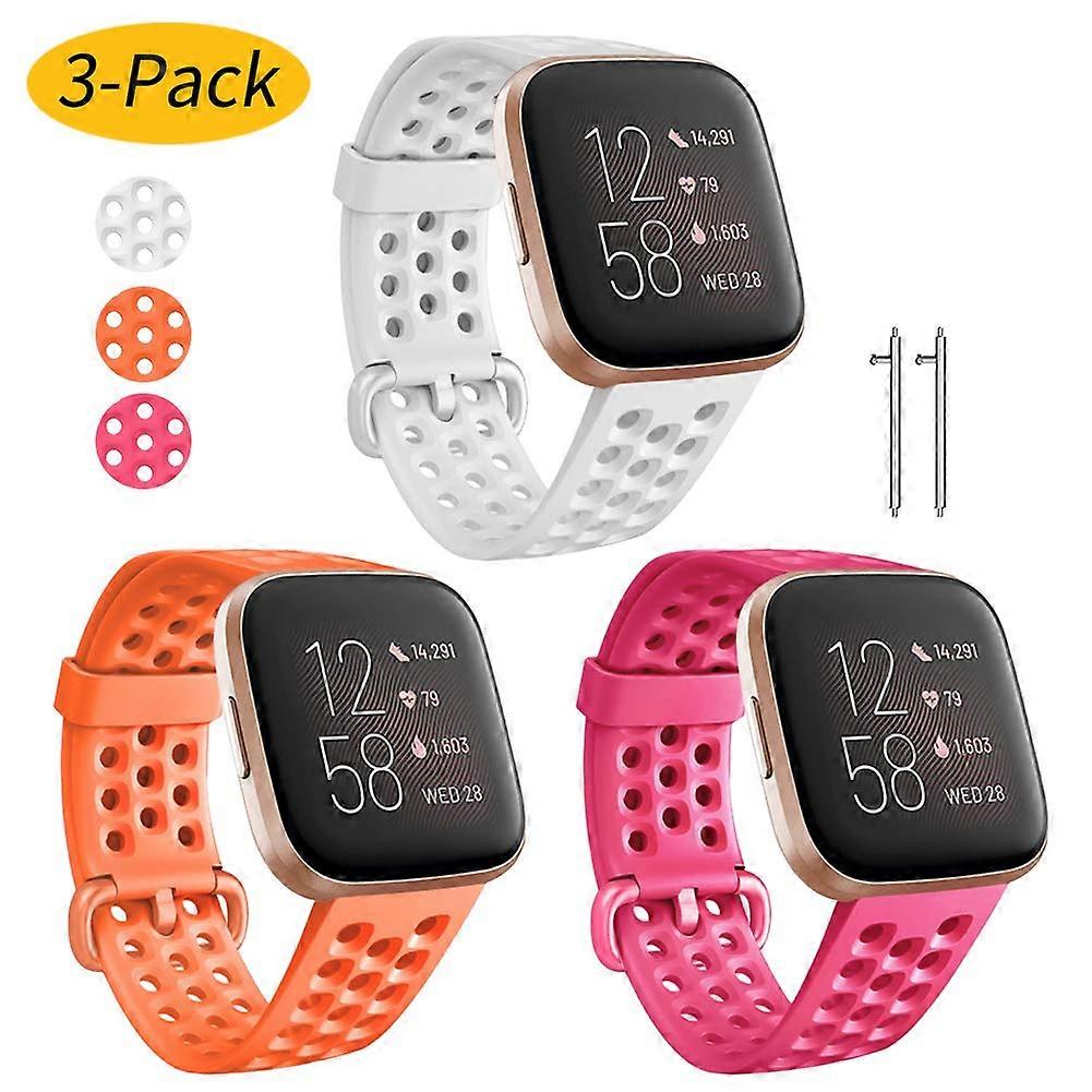 Band for Fitbit Versa Waterproof Breathable Soft Silicone Strap Adjustable Replacement for Versa 5 Lite