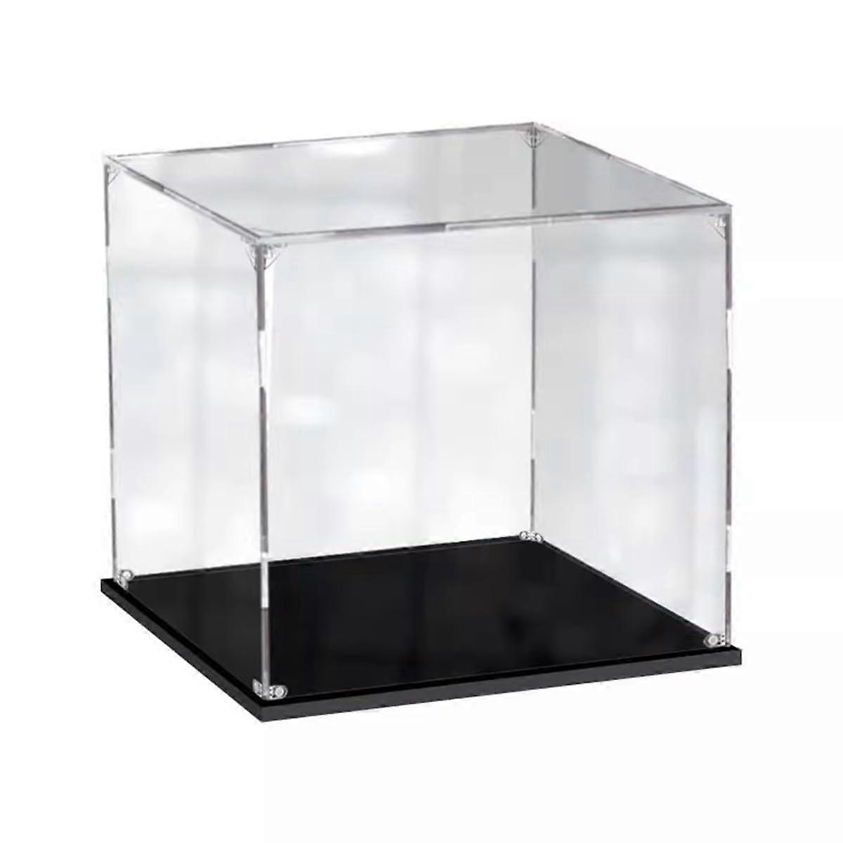 Acrylic Display Case for Engine Models, Dustproof Clear Box with Raised Base and Front Door Access