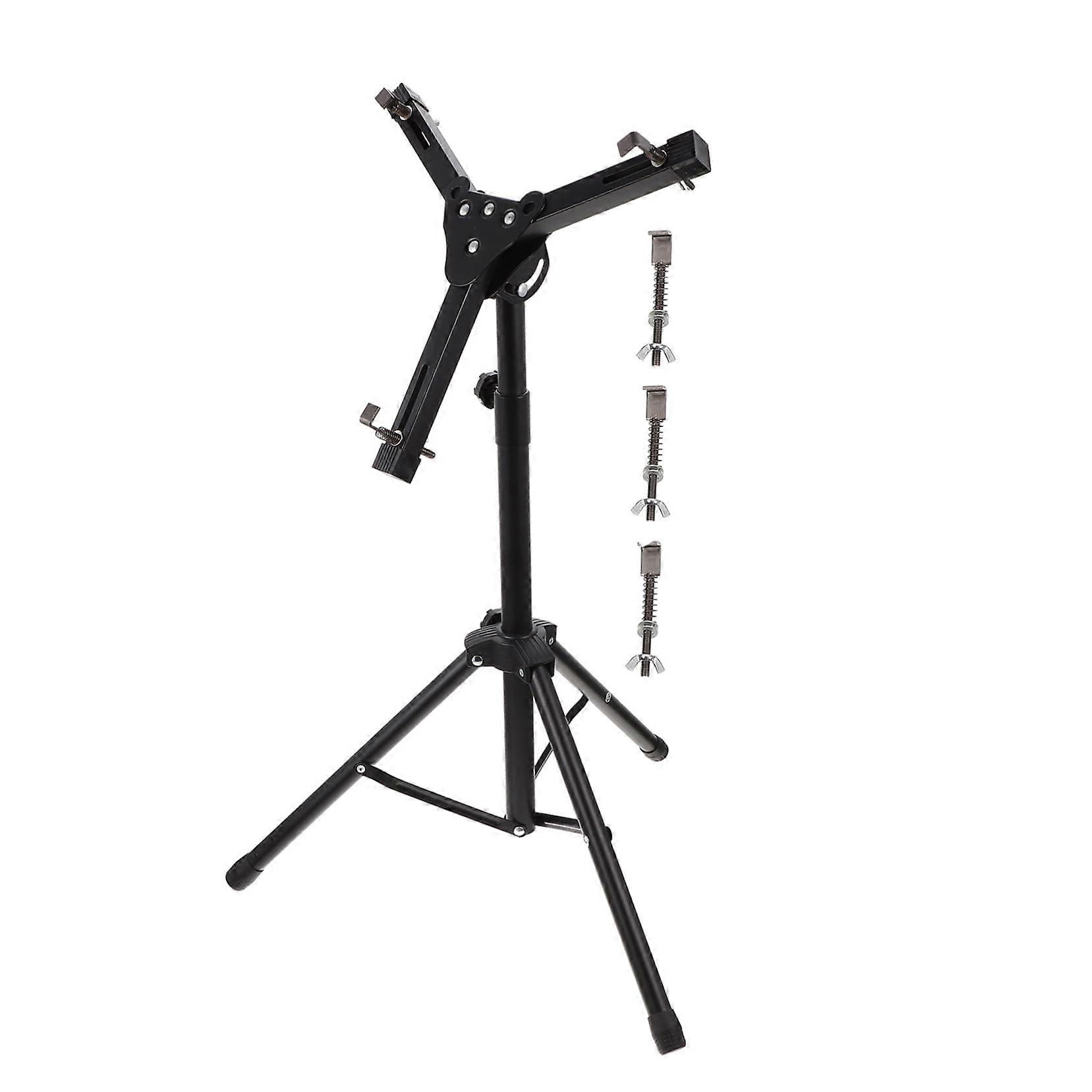 12 Inch Folding Drum Practice Pad Stand Adjustable Height Silent Holder for Beginners