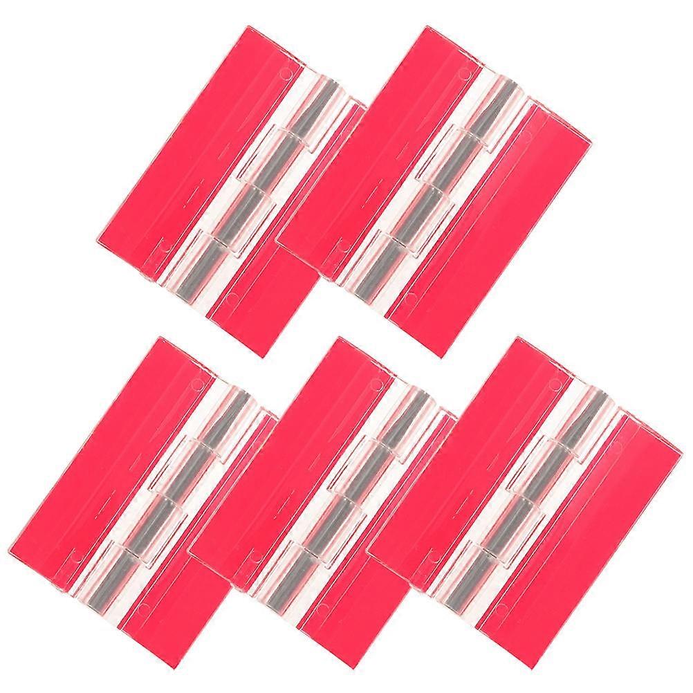 Acrylic Hinges Self-Adhesive 5Pcs for Noise-Free Function Red
