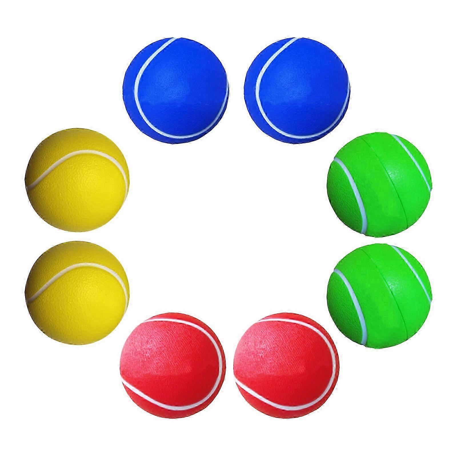 8pcs Color-Coded PU Tennis Balls for Skill Development