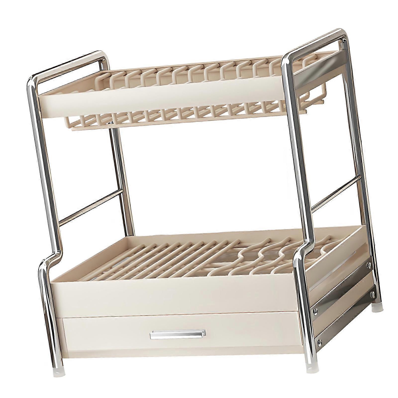 Pull Out Dish Rack Organizers With Drainage Function For Kitchen Space Saving And Modern Designs Multicolor