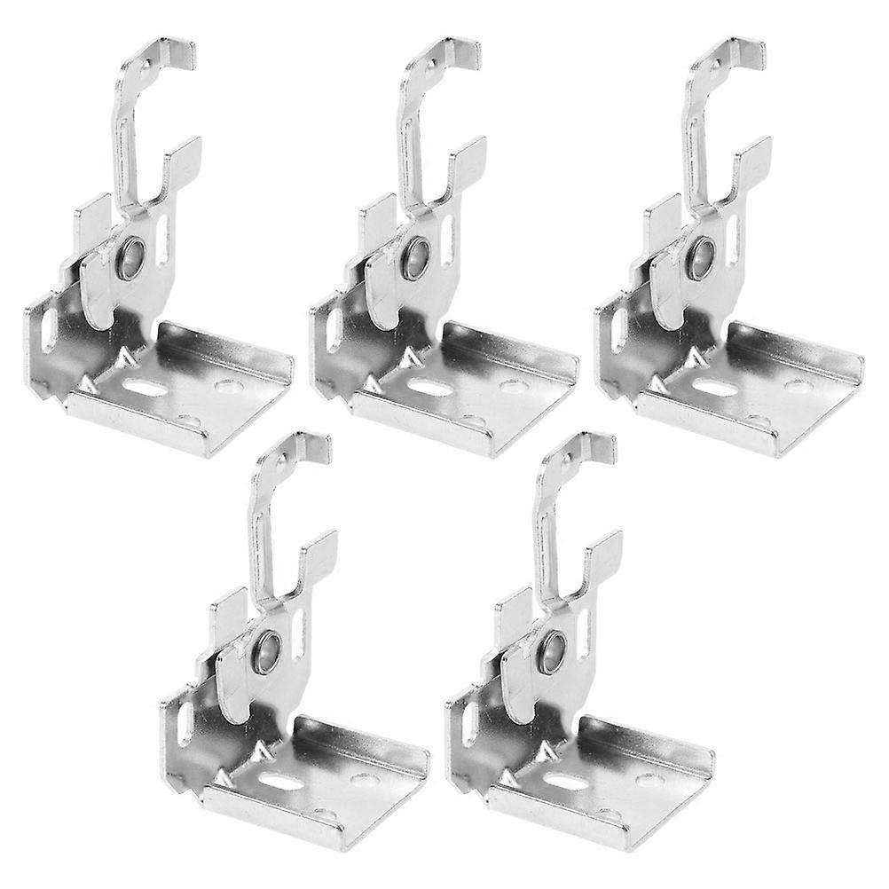 Silver Roman Shade Brackets for Window Blinds Installation 5Pcs Set