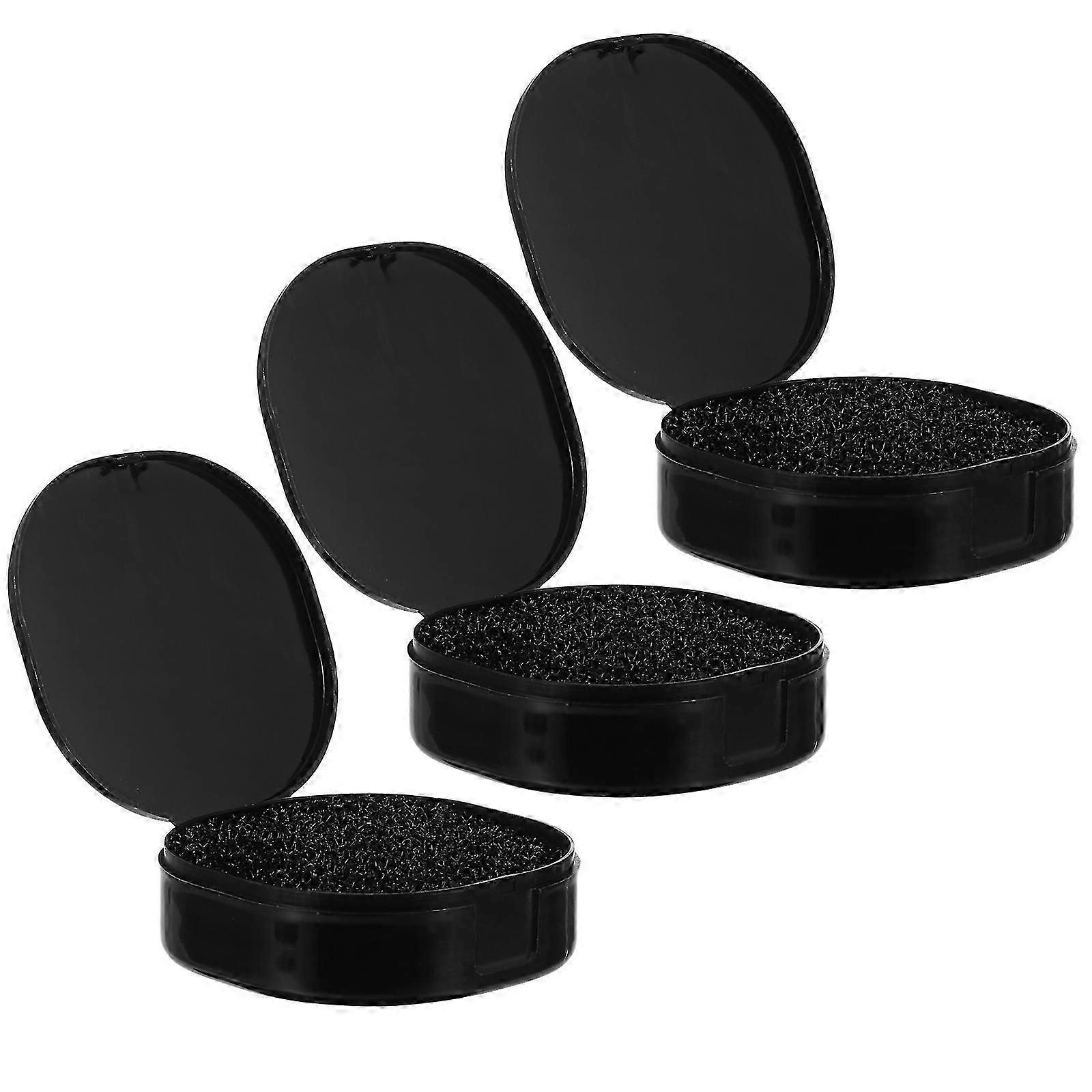 Makeup Brush Cleaning Box, Black Sponge, Reusable Cleaner, 3Pcs