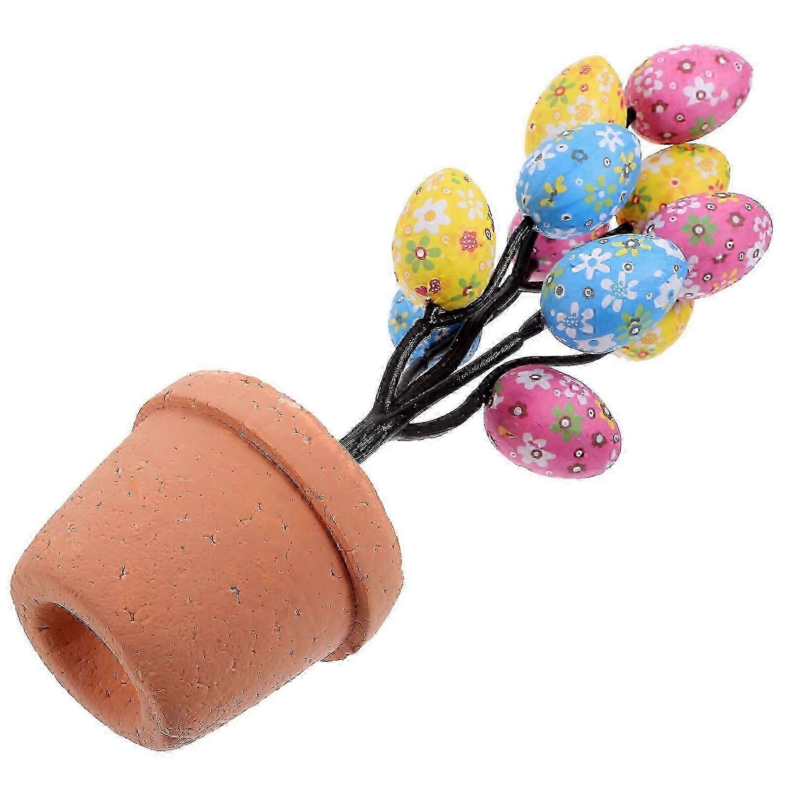 2026 Best!! Easter Decoration Easter Egg Bonsai Figurine for Decor