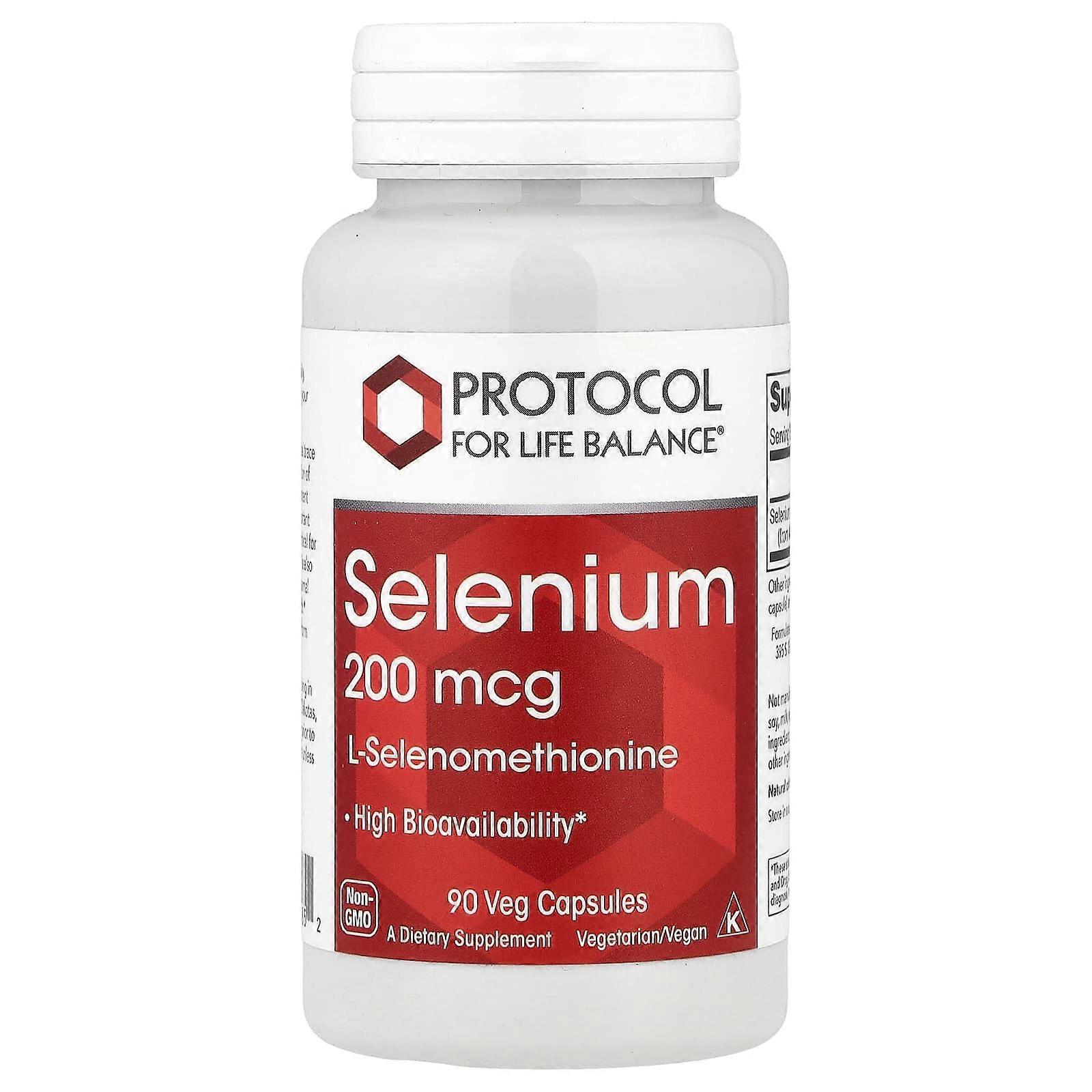 Protocol for Life Balance, Selenium, 200 mcg, 90 Veg Capsules, 2-Pack