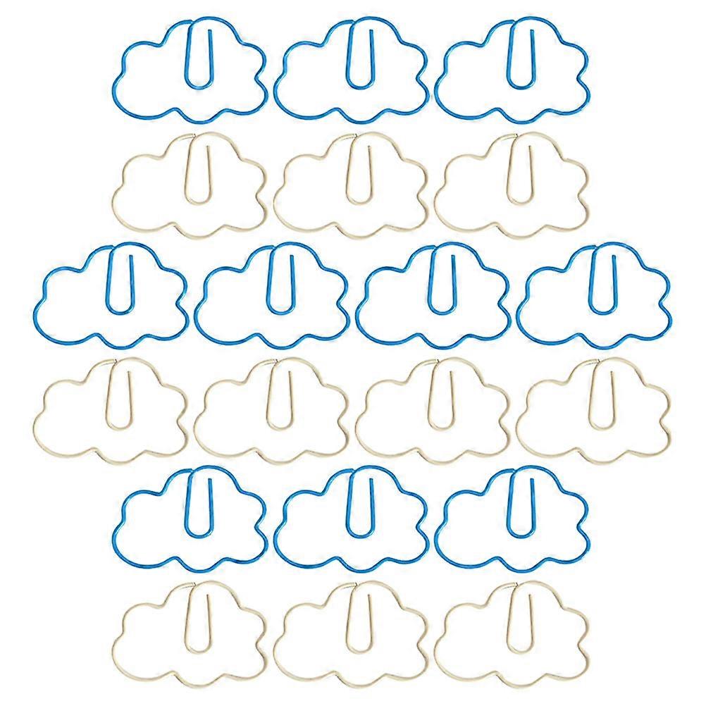 20Pcs Small Paper Clips Cloud Shaped Bookmark Clips Flexible Paperclips Small Multi-Function Paper Clips