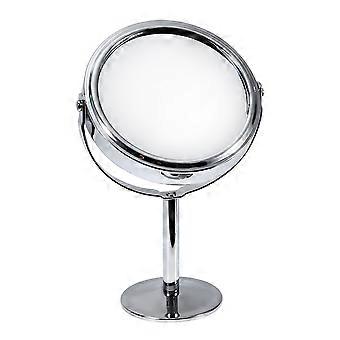 Double Sided Magnifying Makeup Table Mirror Round Rotary Desk Mirror