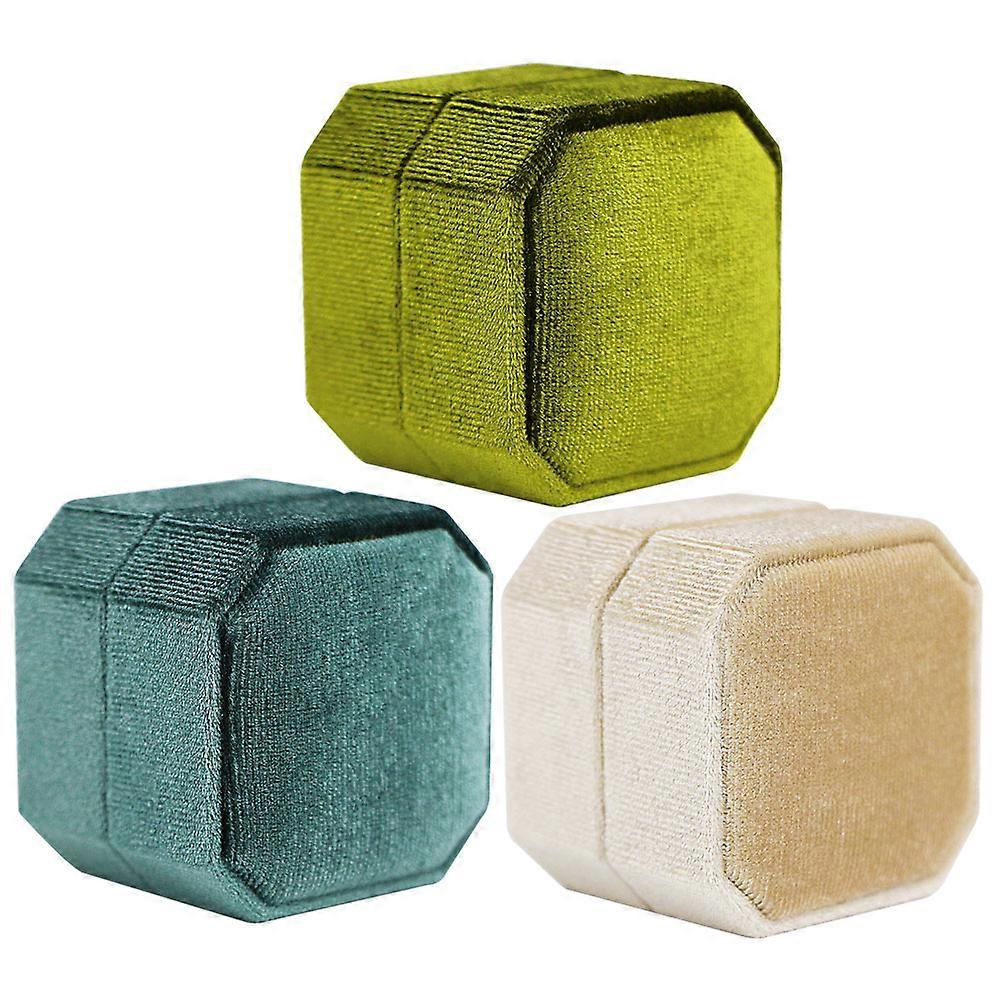 3pcs Ring Boxes Octagonal Jewelry Boxes Engagement Ring Boxes Jewelry Gift Boxes