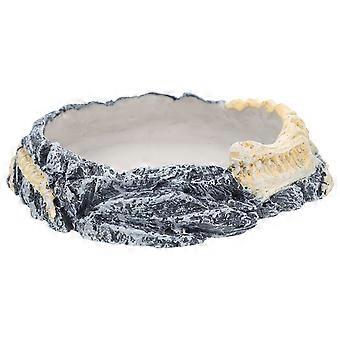 Reptile Dish Convenient Reptile Bowl for Feeding 1 Piece Assorted Color Resin
