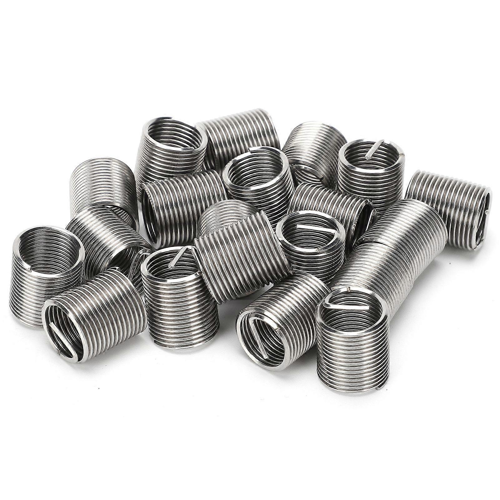 20Pcs Wire Thread Insert Coiled Sleeve Bushing Nut Threaded Expansion Tool Kit M14x1.5x2D