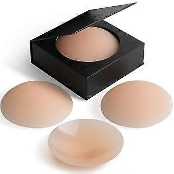 2 paar tepelcovers, tepelplakkers voor vrouwen, herbruikbare tepelcovers voor vrouwen, tepelcovers met reisetui (huidskleur)