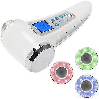 1 MHz + 3 MHz Schönheits-Ultraschallgeräte für Körper und Gesicht Ultraschallgeräte Verjüngung Hautreinigung Anti-Aging-Akne (Weiß)