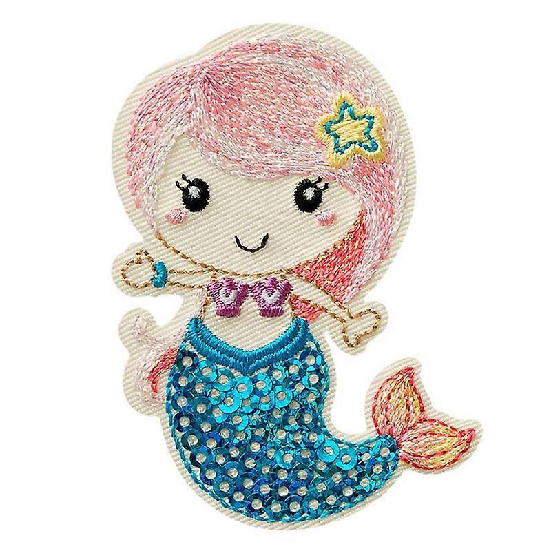 Mermaid Sequins - Patch, Iron-on Patch, Iron On, Size: 4.8 x 6.9 cm
