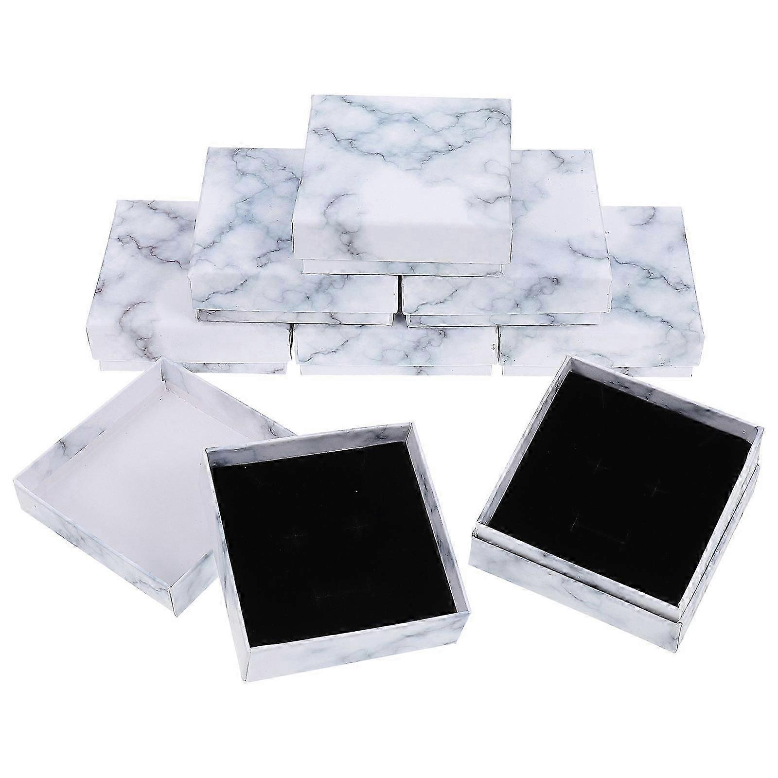 Marble Pattern Jewelry Packaging Box for Storage 8Pcs Multifunctional Necklace Boxes