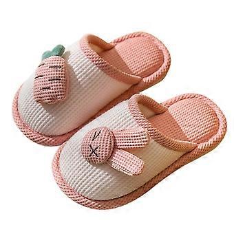 Cartoon Rabbit Cotton Kids House Slippers, Winter Indoor/Outdoor Slippers for Boys & Girls, Size 113, Compatible with Kids Feet
