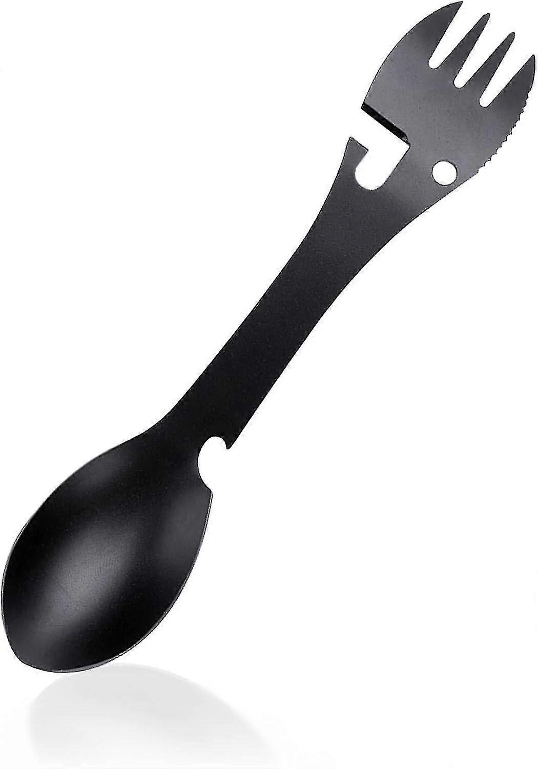 Outdoor Spoon Fork Multitool, 5 in 1 Portable Multi-function Spoon Fork Bottle for Camping Picnic