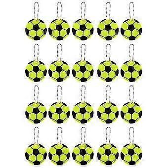 Safety Reflector Pendants Football Reflective Pendant High Visibility Safety Backpack Reflective Strips Football for Bag