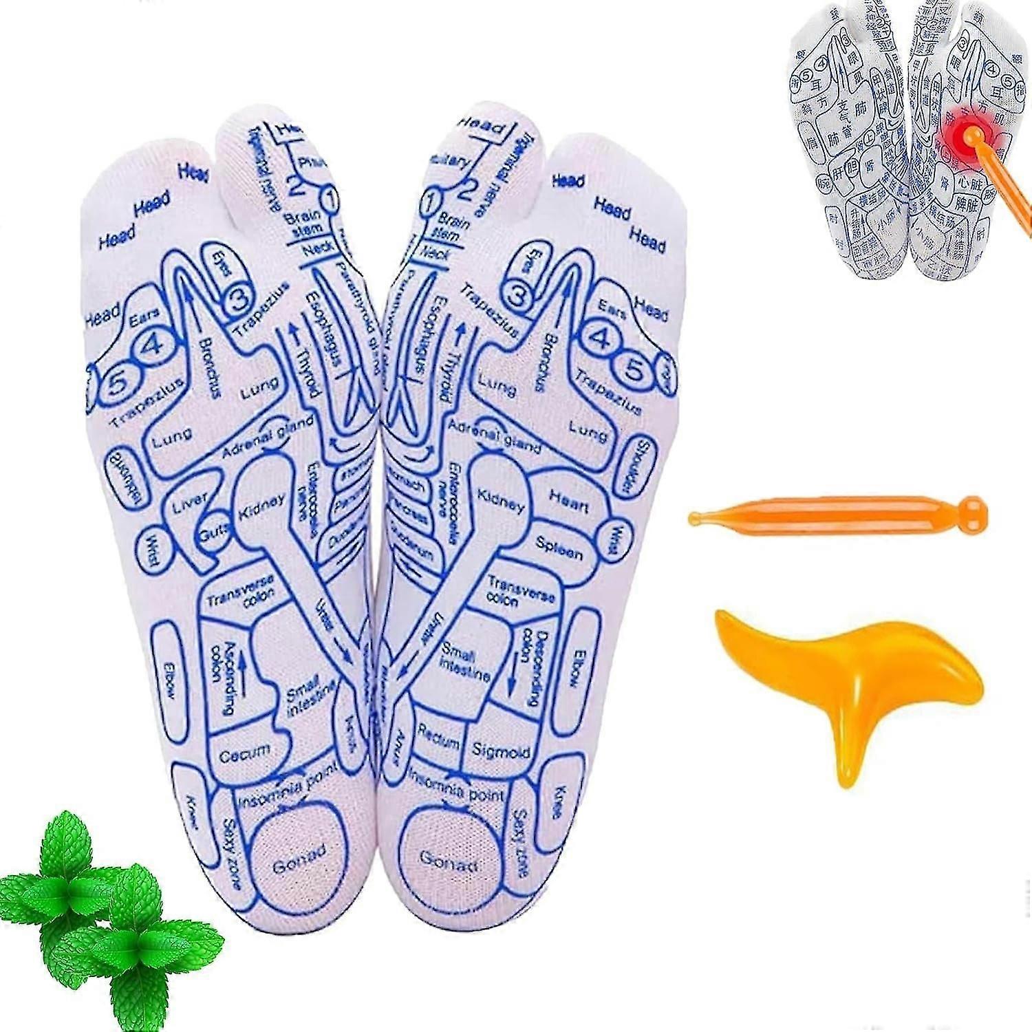 Reflexzonen-Socken-Set mit Akupressurstift