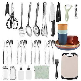 Camping Cooking Utensils Set Camping Essentials Gear for Camping Kitchen Cooking Grilling