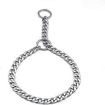 Coleira de ferro sólido para cães, corrente de metal, ajustável, coleira de treinamento para cães grandes