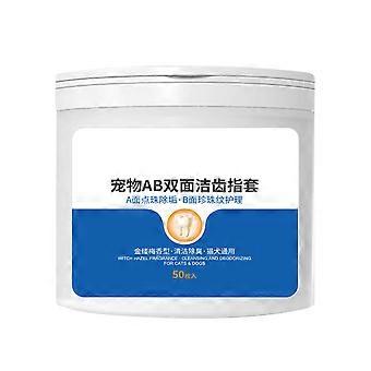 Professional Dog Dental Wipes for Teeth Care 50Pcs Convenient Household Use