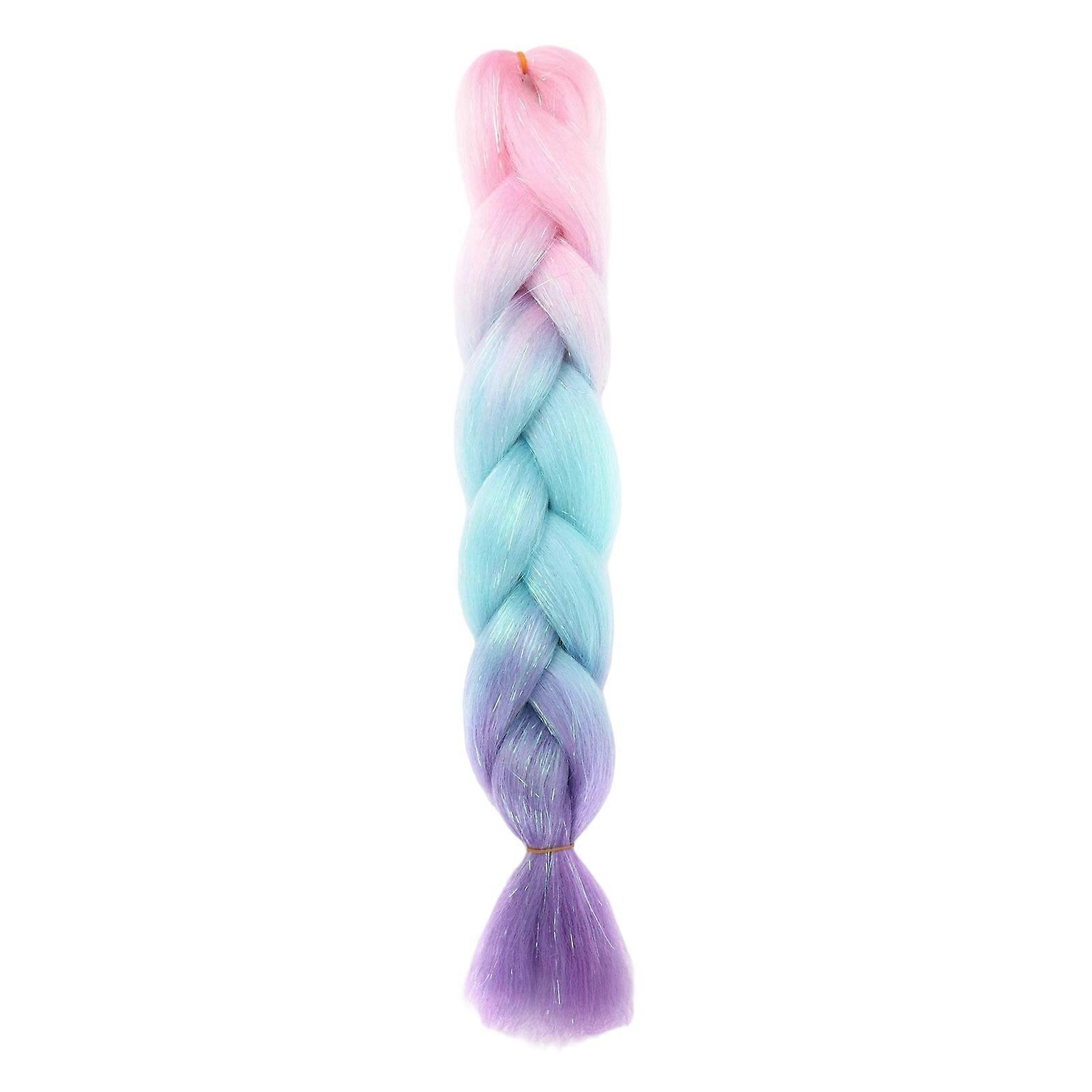 Durable Braid Extension with Tinsel and Gradient Design