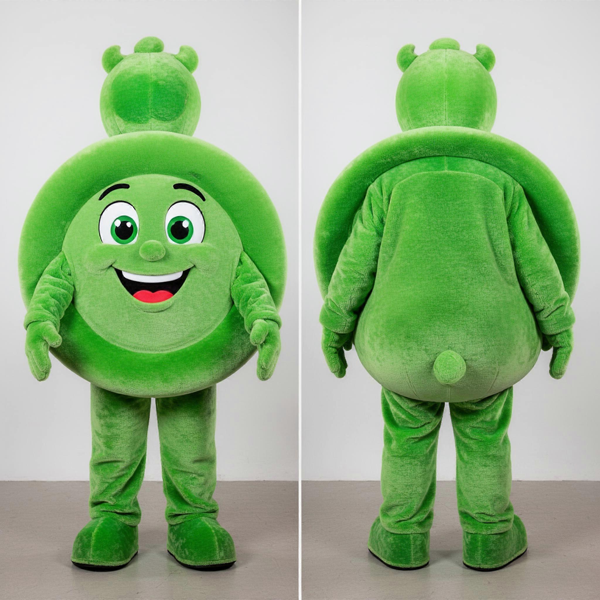 MASTICOT Emerald Green Playful Plate Spinner Mascot