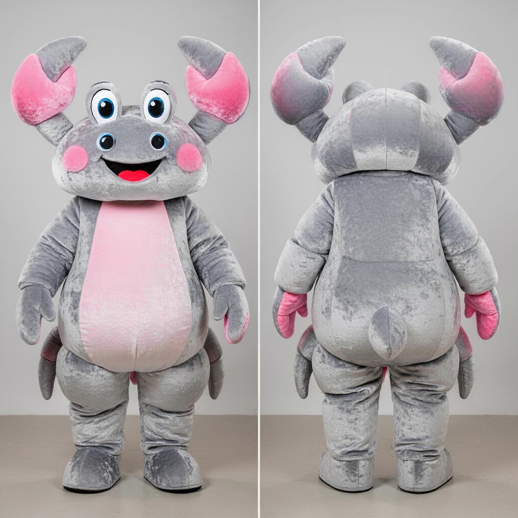 MASTICOT Silver Oversized Crab Cakes Mascot