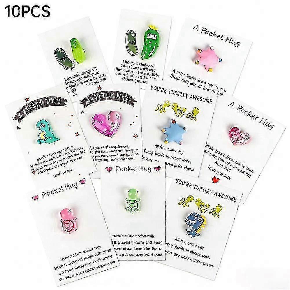 Mini Resin Figure Pocket Hug Cards Set