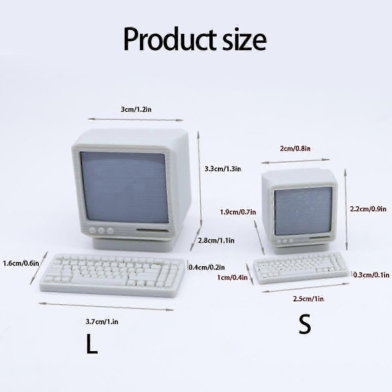 White Mini Desktop PC Scale Model