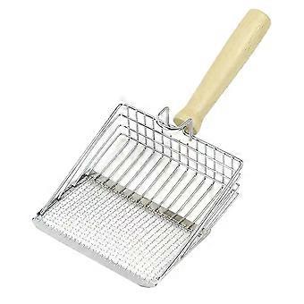 Cat Litter Shovel Dog Clean Feces Supplies Stainless Steel Wooden Handle Washable Kitten Scoop Toilet Cleaning