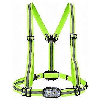 Night Sport LED reflekterende sikkerhetssele oppladbar blinkende lys justerbar refleksvest for gange sykling