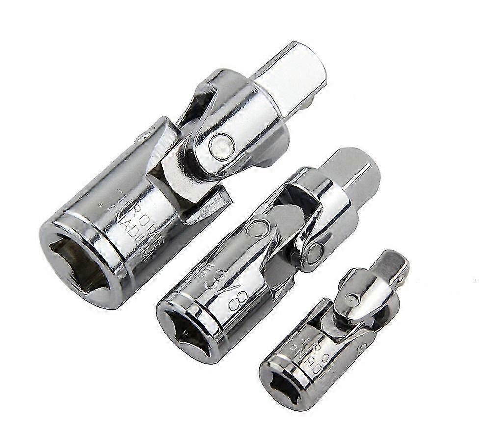 3-Pack Silver Universal Joint Sockets - Metric Drive Set