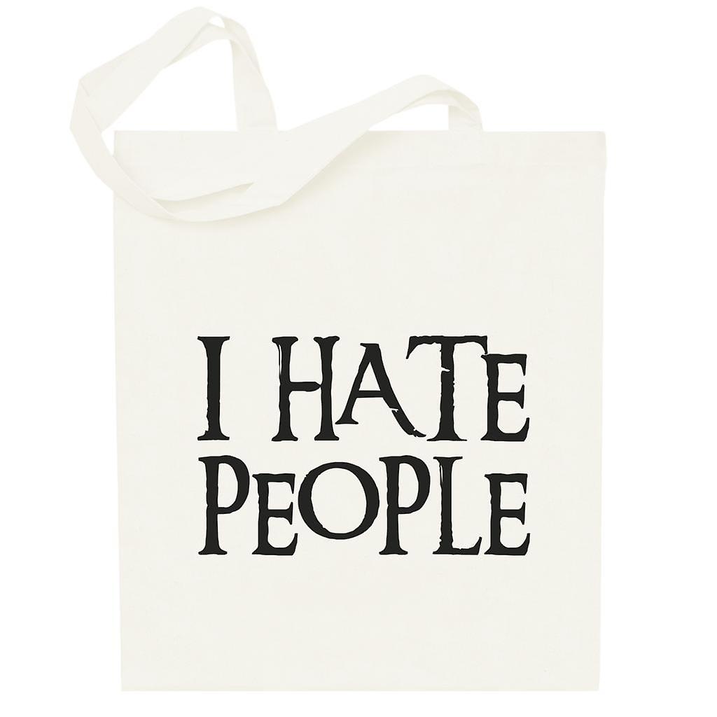 I Hate People Slogan Totebag