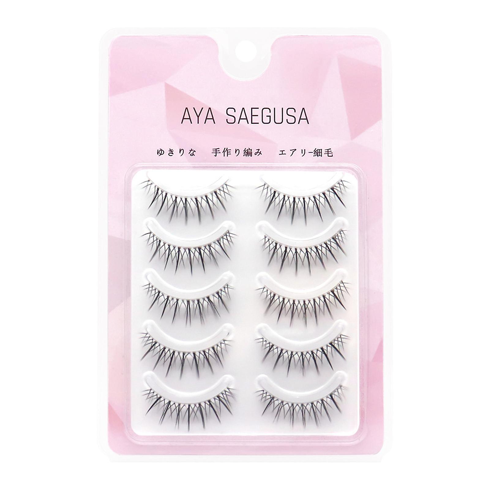 5 Pairs 3d Effect False Eyelashes Multilayered Bushy Curling Up Lashes