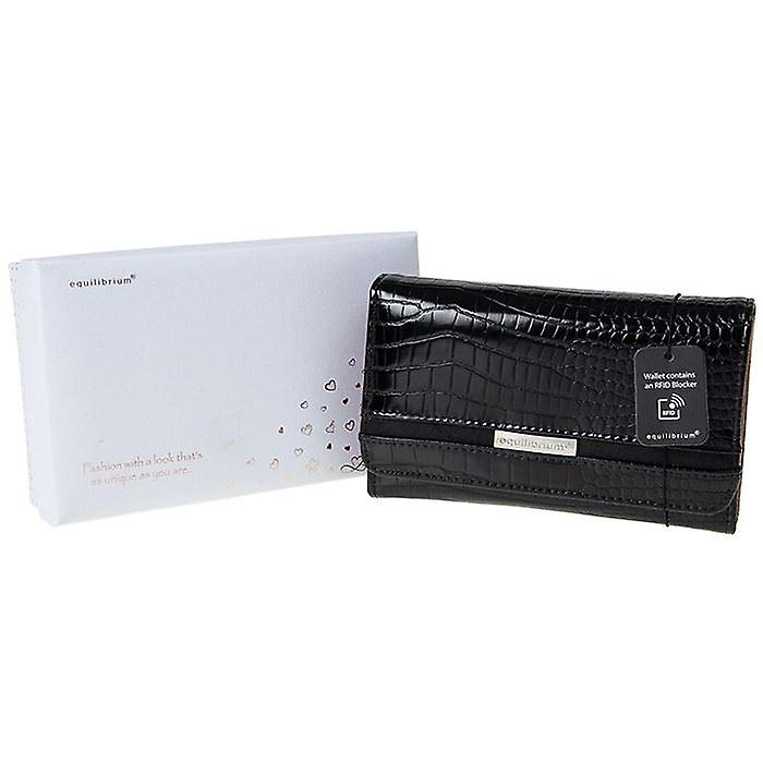 Contrast RFID Purse Medium Black by Equilibrium
