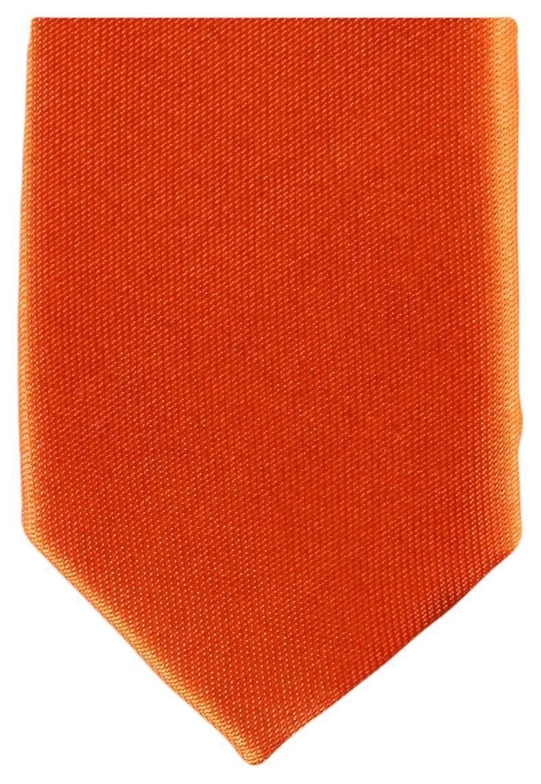Knightsbridge Neckwear Skinny Polyester Tie - Bright Orange