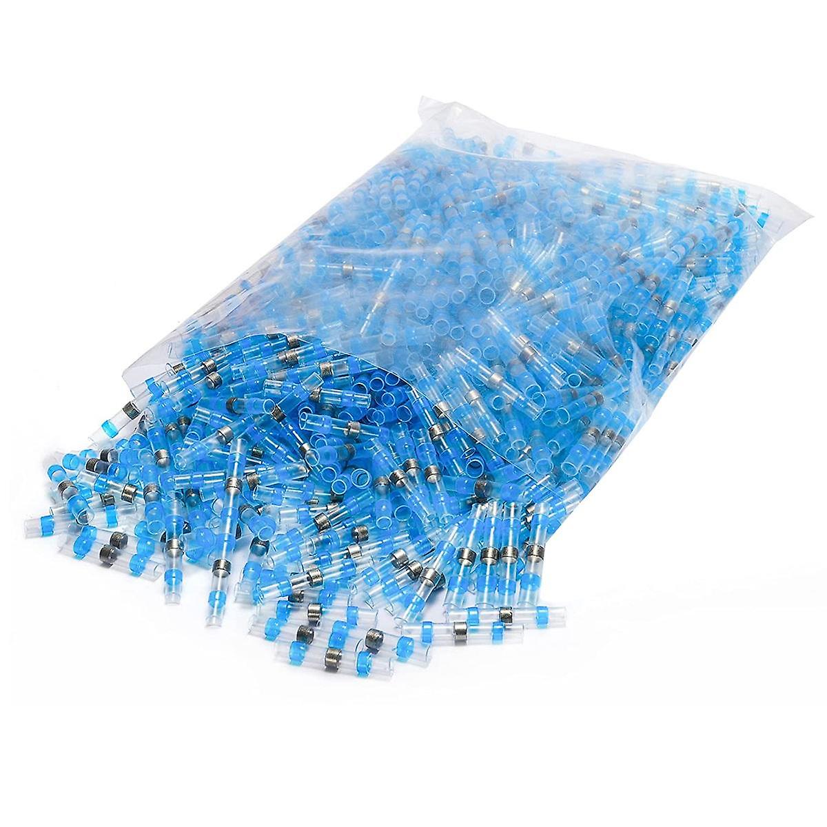 800 PCS Solder Seal Blue 16-14 AWG - Heat Shrink Solder Butt Connector Tinned Auto Marine Boat Crim