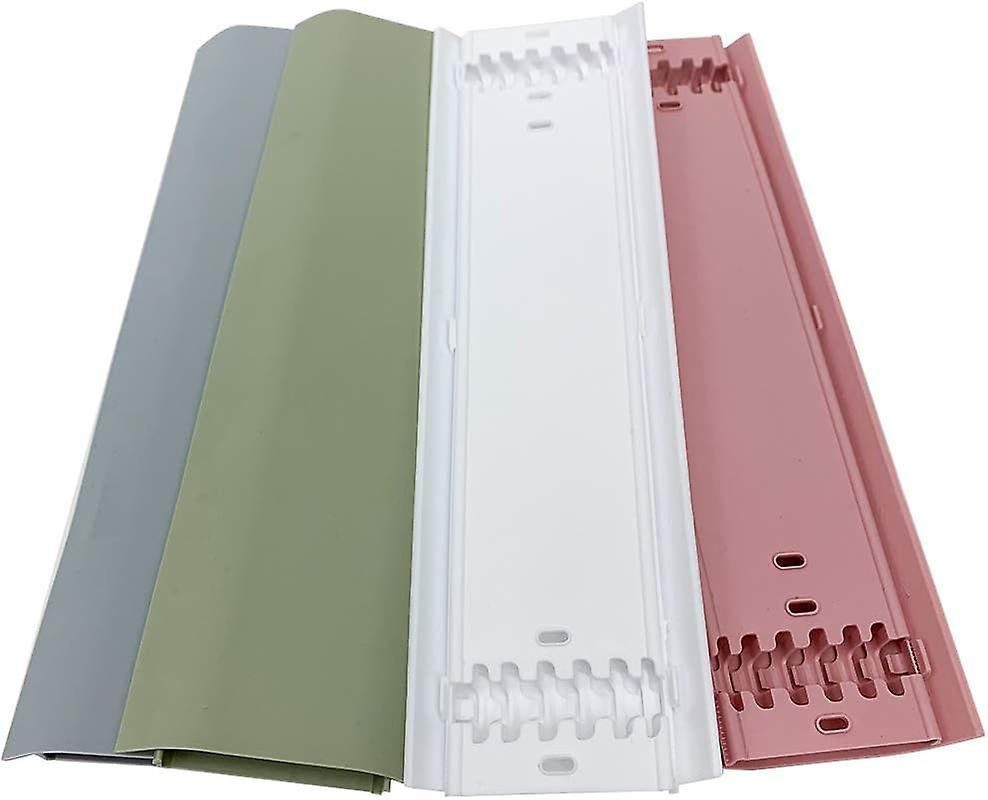 4 Pack Cable Protector Cover, Plastic Cable Trunking Kits, Electrical Cable Management Wire Channels