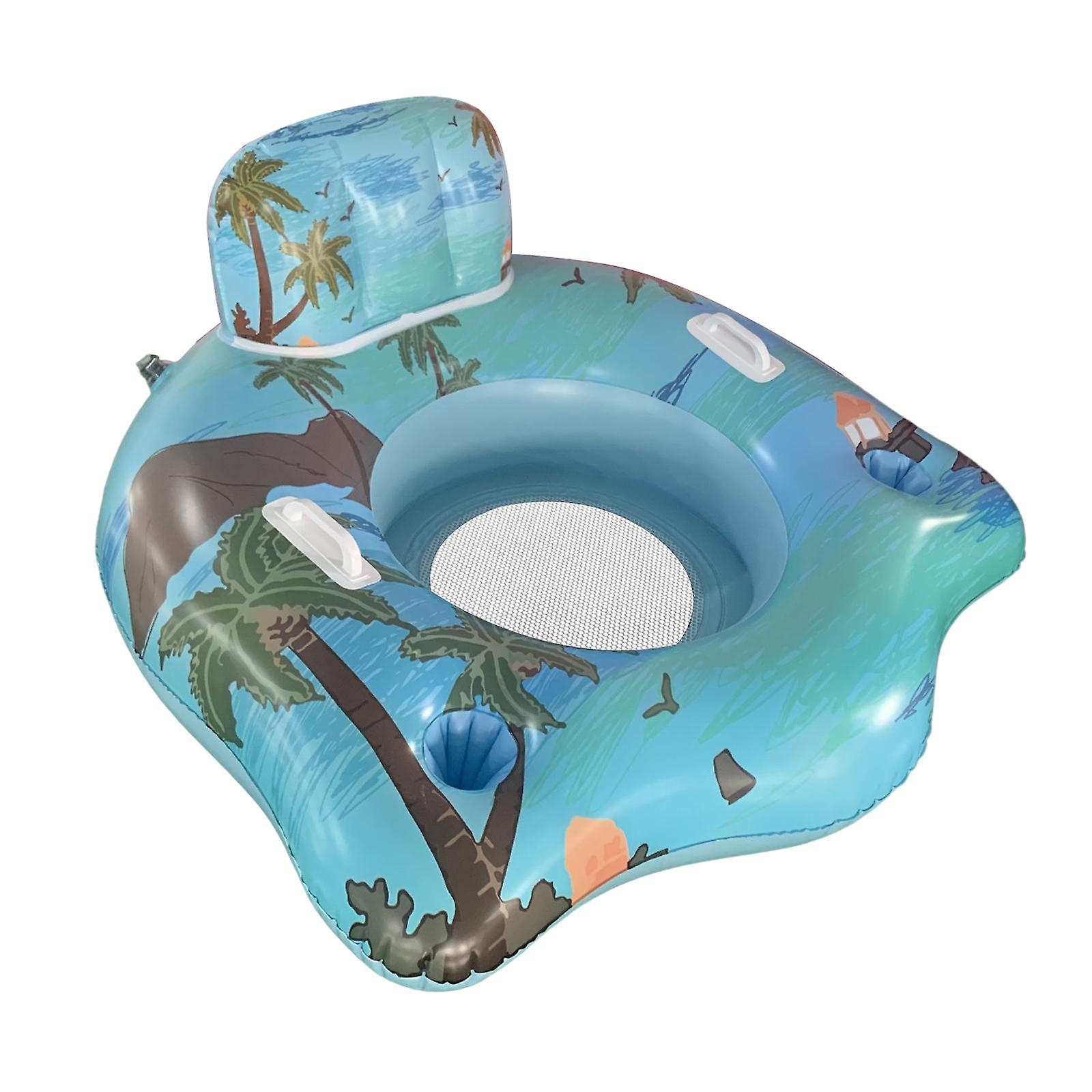 Aufblasbare Pool Float Stühle Erwachsene Float Hängemattenring für Wasserparks Strand Grün