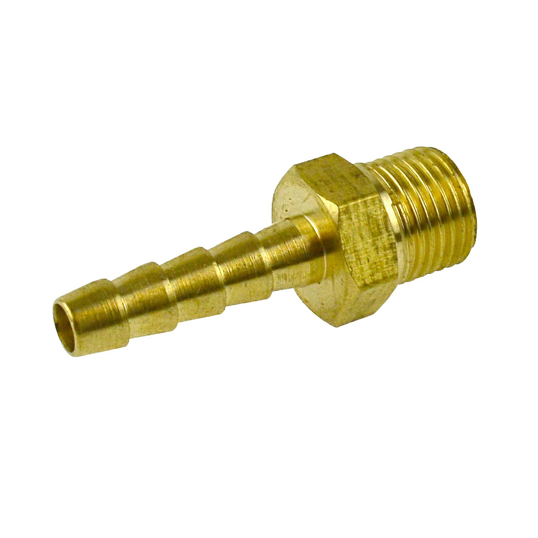 1/8" BSP Male Thread Hose Tail 3/16" Pipe Connector Fitting Brass FT087