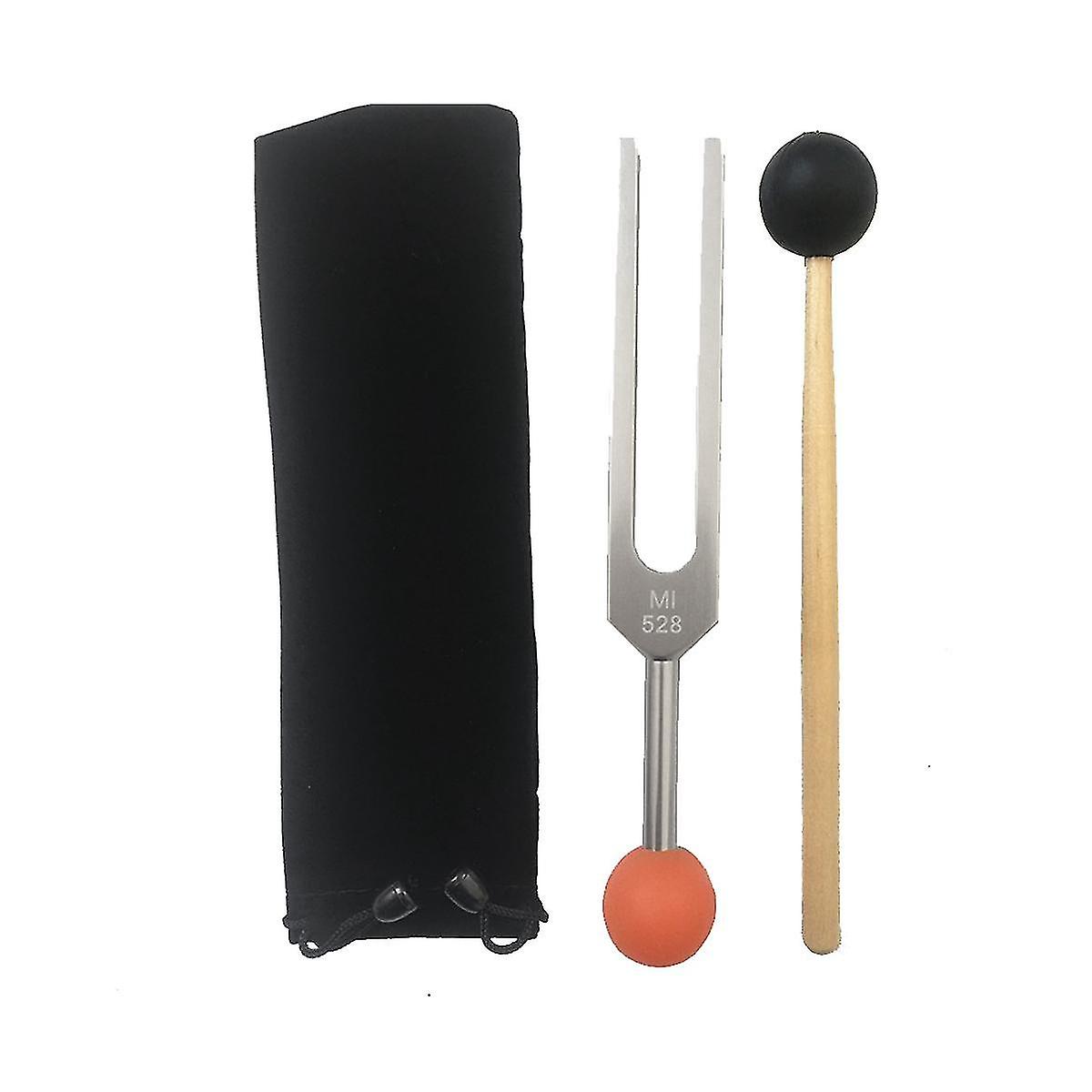 Mi528 Aluminum Alloy Tuning Fork 528hz With Bead Base For Healing Chakra, Sound , Reliever Stress